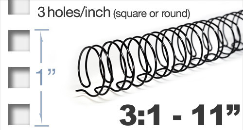 Twin Loop Wire-O Bindings 3:1 Pitch