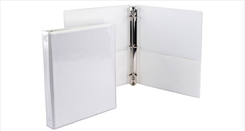 White Clear Overlay Binders