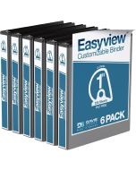 Easyview Premium Angle D-Ring Binders: 1–3 Inch (6-Pack) & 4–5 Inch (4-Pack)