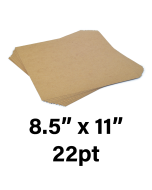 22-Point Medium Weight Chipboard Sheets, 8-1/2" X 11" Inches, US-made, (100 sheets)