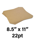 22-Point Medium Weight Chipboard Sheets, 8-1/2" X 11" Inches, US-made, (200 sheets)