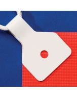 BannerUps Adhesive Grommet Tabs - Regular White (heavy duty outdoor - 100 pieces) - BAN001