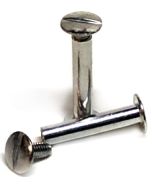 5/8" Silver Aluminum Screw Post (100 sets) - 2458ALUMIN