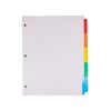 Single-Reverse Collated 1/5 Copier Tabs, Rainbow Color Mylar (3-Hole) 250 sets