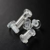 1/8" Plastic Screw Posts (100 sets) - Clear