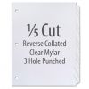 Single-Reverse Collated 1/5 Tabs, Clear Mylar (3-Hole) 250 sets - 103203TTAB