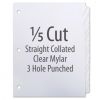 Single-Forward Collated 1/5 Copier Tabs, Clear Mylar (3-Hole) 250 sets - 103206TTAB