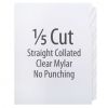 Single-Forward Collated 1/5 Copier Tabs, Clear Mylar (No Punch) 250 sets - 103205TTAB