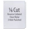 Single-Reverse Collated 1/6 Copier Tabs, Clear Mylar (3-Hole) 210 sets - 103230TTAB