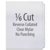 Single-Reverse Collated 1/6 Copier Tabs, Clear Mylar (No Punch) 210 sets - 103229TTAB