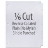 Single-Reverse Collated 1/6 Copier Tabs, Plain White (3-Hole) 210 sets - 10139903H