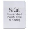 Single-Reverse Collated 1/6 Copier Tabs, Plain White (No Punch) 210 sets - 10103790SR