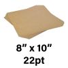 22-Point Medium Weight Chipboard Sheets, 8" X 10" Inches, US-made, (100 sheets)