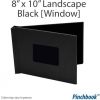 8" H x 10" W Black Cloth Pinchbook™ Photo Books [With Window] (5/bx) - 85810BLKCLL