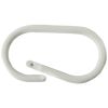 15/16" x 2" White Oval Plastic Binding Rings - WHITE 100/pack - 11KI101208