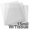 11" x 17" Clear Covers - Heavy 15 mil Square Corners w/ Tissue Separators - (50/bundle) - 033021HHCL