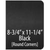 8.75" x 11.25" Embossed Covers - Rounded Corners (100 sets / 200 Sheets) Black - 030203DDBLACK