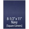 8.5" x 11" Embossed Covers - Square Corners (100 sets / 200 Sheets) Navy Blue - 030203AANAVY
