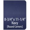8.75" x 11.25" Embossed Covers - Rounded Corners (100 sets / 200 Sheets) Navy Blue - 030203DDNAVY