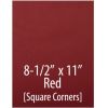 8.5" x 11" Embossed Covers - Square Corners (100 sets / 200 Sheets) Red - 030203AARED