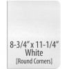 8.75" x 11.25" Embossed Covers - Rounded Corners (100 sets / 200 Sheets) White - 030203DDWHITE
