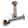 3/8" Silver Aluminum Screw Post (100 sets) - 2438ALUMIN