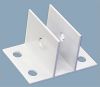 Sooper Center CBA9075 Bracket for 3/4" Boards - White Aluminum (1 ea.)