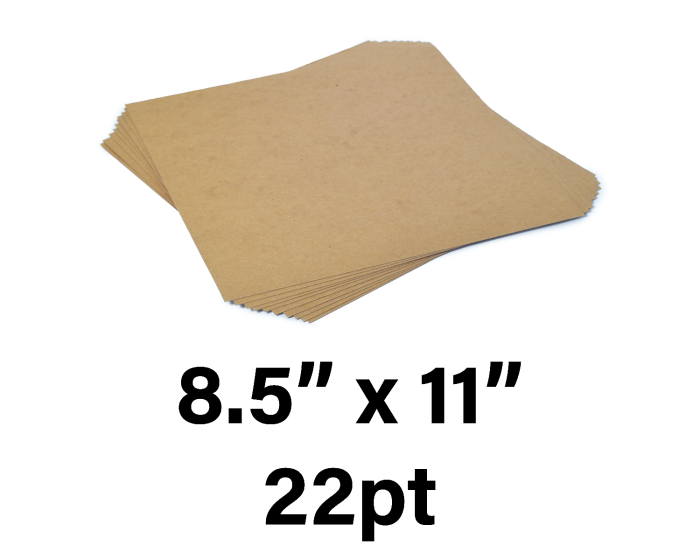 Buy Chipboard Sheets 8.5 x 11 Inches - 22pt 100pcs Brown Kraft