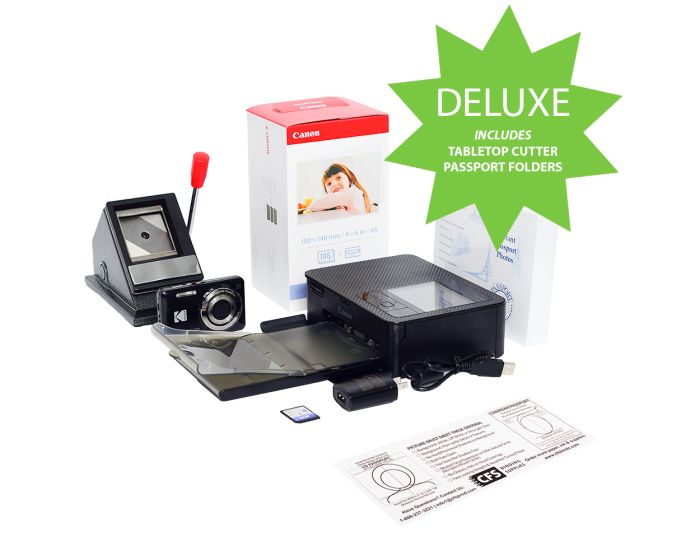 Deluxe Passport Photo Printer System - Pre-Configured for U.S.