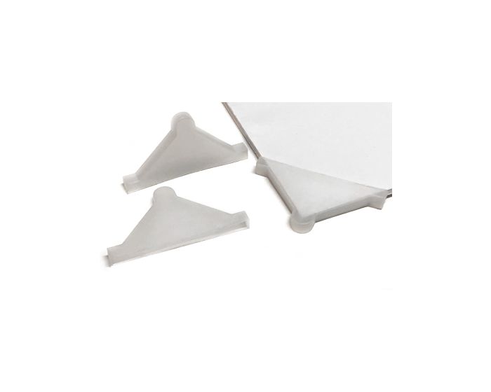 White plastic corner shop protectors