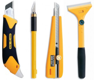 Olfa knives and blades for professional cutting