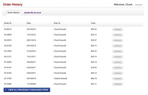 View your CFS Order History