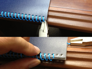removing plastic coil binding