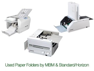 Used paper folders by MBM and Standard Horizon