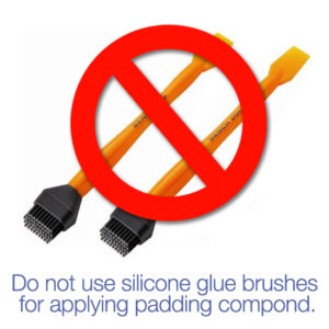 Silicone glue brush for padding copmpound