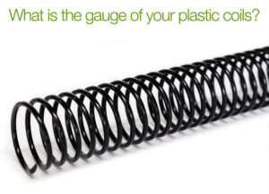 What is the gauge of plastic binding coils