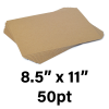 50-Point Heavy Weight Chipboard Sheets, 8.5" X 11" Inches, US-made, (100 sheets)